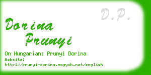 dorina prunyi business card